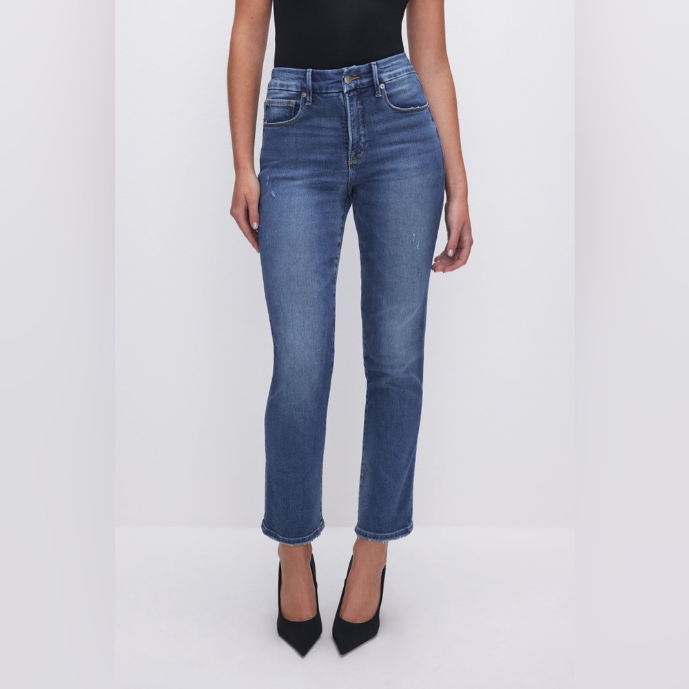 Good American Good Straight Compression Jeans $149 Sz 6/28